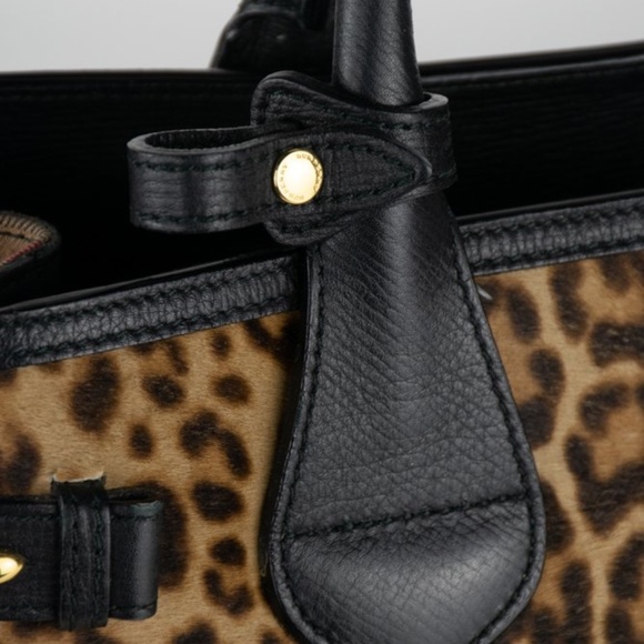 Burberry Calfhair Leopard Banner Tote - Picture 10 of 12